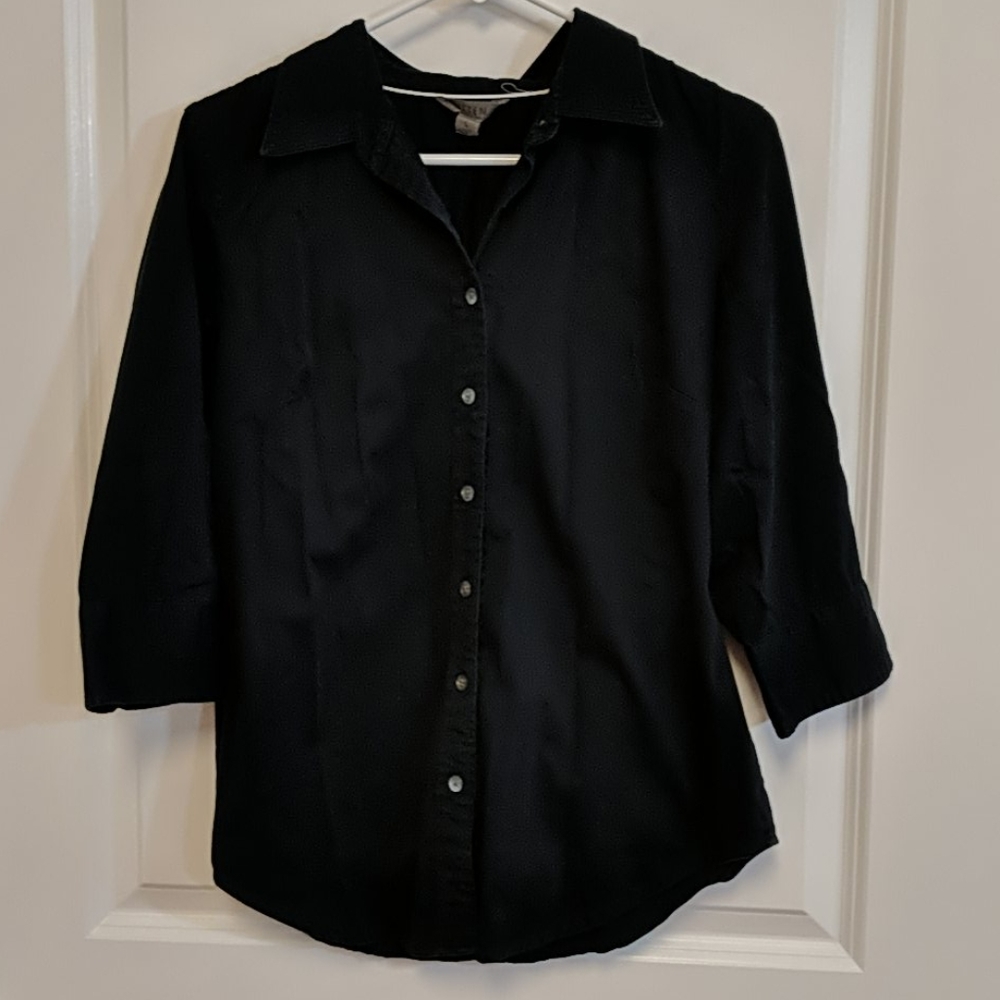 Black button down